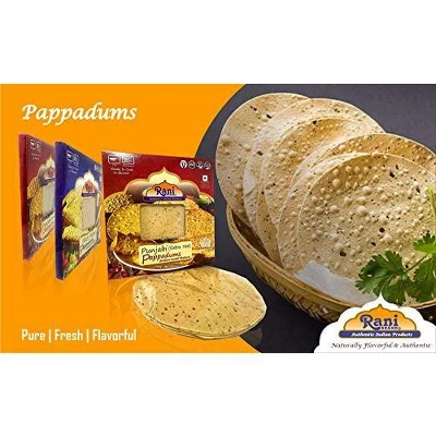 Rani Brand Authentic Indian Foods | Pappadums Jeera (Cumin) Papad 7 Rani Brand Authentic Indian Foods | Pappadums Jeera (Cumin) Papad - Image 5