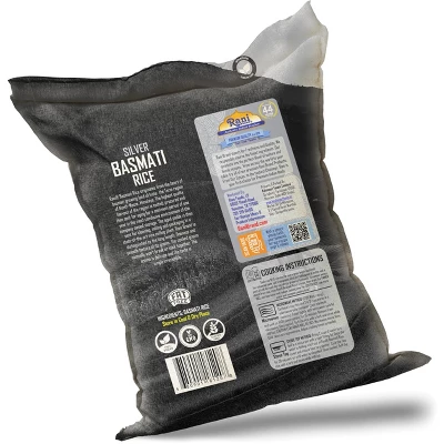 Silver White Basmati Rice Extra Long - 320oz (20lbs) Cloth Bag - Rani Brand Authentic Indian Products 6 Silver White Basmati Rice Extra Long - 320oz (20lbs) Cloth Bag - Rani Brand Authentic Indian Products - Image 5