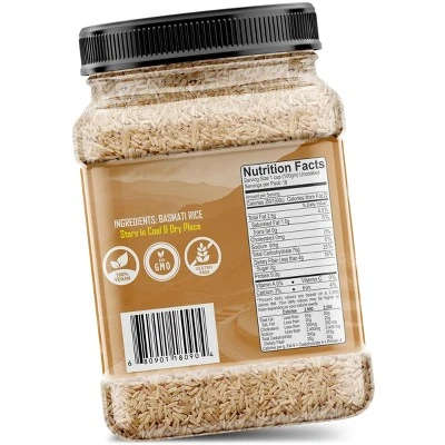 Brown Basmati Rice Extra Long - 64oz (4lbs) 1.81kg PET Jar - Rani Brand Authentic Indian Products 6 Brown Basmati Rice Extra Long - 64oz (4lbs) 1.81kg PET Jar - Rani Brand Authentic Indian Products - Image 4