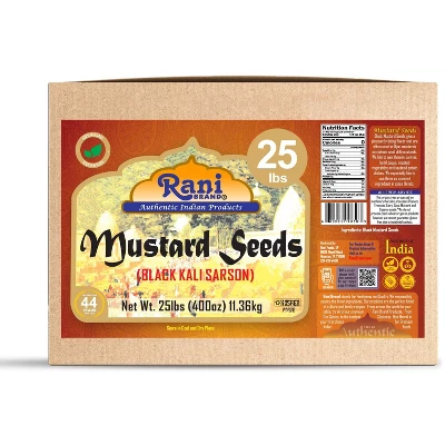 Black Mustard Seeds Whole- 400oz (25lbs) 11.36kg - Rani Brand Authentic Indian Products 7 Black Mustard Seeds Whole- 400oz (25lbs) 11.36kg - Rani Brand Authentic Indian Products - Image 5