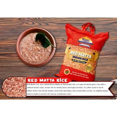 Red Matta Indian Rice 160oz (10lbs) 4.54kg - Rani Brand Authentic Indian Products 4 Red Matta Indian Rice 160oz (10lbs) 4.54kg - Rani Brand Authentic Indian Products - Image 2