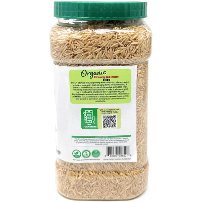 Brown Basmati Rice Extra Long - 56oz (3.5lbs) 1.59kg PET Jar - Rani Brand Authentic Indian Products 4 Brown Basmati Rice Extra Long - 56oz (3.5lbs) 1.59kg PET Jar - Rani Brand Authentic Indian Products - Image 2