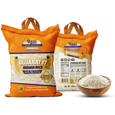 Gujarat 17 Indian Rice 160oz (10lbs) 4.54kg - Rani Brand Authentic Indian Products 5 Gujarat 17 Indian Rice 160oz (10lbs) 4.54kg - Rani Brand Authentic Indian Products - Image 3