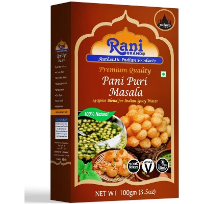 Pani Puri Masala, Indian 14-Spice Blend - 3.5oz (100g) - Rani Brand Authentic Indian Products 9 Pani Puri Masala, Indian 14-Spice Blend - 3.5oz (100g) - Rani Brand Authentic Indian Products - Image 7