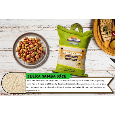 Jeera Samba Indian Rice 64oz (4lbs) 1.81kg - Rani Brand Authentic Indian Products 4 Jeera Samba Indian Rice 64oz (4lbs) 1.81kg - Rani Brand Authentic Indian Products - Image 2