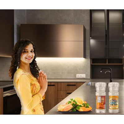 Indian Sea Salt Grinder Bottle - 4oz (115g) - Rani Brand Authentic Indian Products 3 Indian Sea Salt Grinder Bottle - 4oz (115g) - Rani Brand Authentic Indian Products