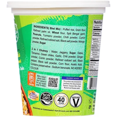 Rani Brand Authentic Indian Foods | Pudina Bhel Puri Cup 6 Rani Brand Authentic Indian Foods | Pudina Bhel Puri Cup - Image 4