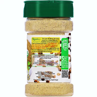 Organic Cardamom (Elachi) Ground - 3oz (85g) - Rani Brand Authentic Indian Products 5 Organic Cardamom (Elachi) Ground - 3oz (85g) - Rani Brand Authentic Indian Products - Image 3