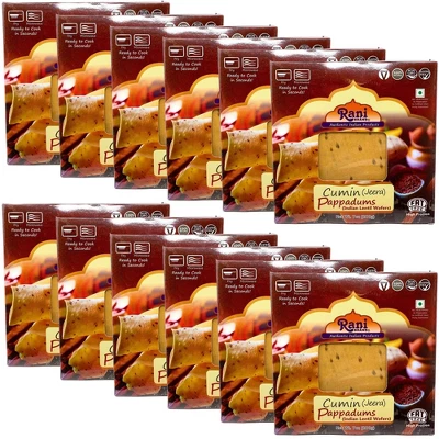 Rani Brand Authentic Indian Foods | Pappadums Jeera (Cumin) Papad 9 Rani Brand Authentic Indian Foods | Pappadums Jeera (Cumin) Papad - Image 7