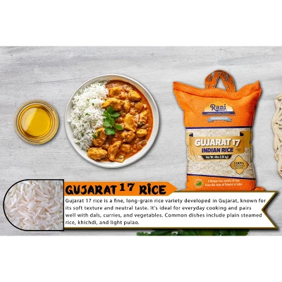 Gujarat 17 Indian Rice 64oz (4lbs) 1.81kg - Rani Brand Authentic Indian Products 4 Gujarat 17 Indian Rice 64oz (4lbs) 1.81kg - Rani Brand Authentic Indian Products - Image 2