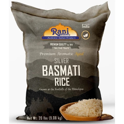 Silver White Basmati Rice Extra Long - 320oz (20lbs) Cloth Bag - Rani Brand Authentic Indian Products 9 Silver White Basmati Rice Extra Long - 320oz (20lbs) Cloth Bag - Rani Brand Authentic Indian Products - Image 8