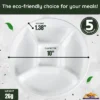 5 Compartment Round Biodegradable Divided Plates - Pack Of 125 - Rani Brand Authentic Indian Products 1 5 Compartment Round Biodegradable Divided Plates - Pack Of 125 - Rani Brand Authentic Indian Products -Pure Indian Foods Store GUEST d0447037 0681 449c ac43 d530bf9de4da 1
