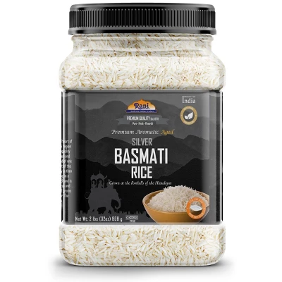 Silver White Basmati Rice Extra Long - 32oz (2lbs) PET Jar - Rani Brand Authentic Indian Products 11 Silver White Basmati Rice Extra Long - 32oz (2lbs) PET Jar - Rani Brand Authentic Indian Products - Image 9