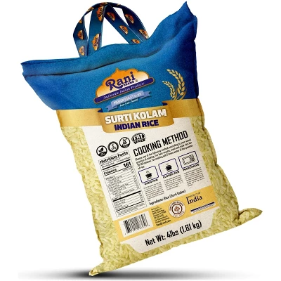 Surti Kolam Indian Rice 64oz (4lbs) 1.81kg - Rani Brand Authentic Indian Products 6 Surti Kolam Indian Rice 64oz (4lbs) 1.81kg - Rani Brand Authentic Indian Products - Image 4