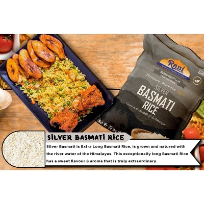 Silver White Basmati Rice Extra Long - 320oz (20lbs) Cloth Bag - Rani Brand Authentic Indian Products 3 Silver White Basmati Rice Extra Long - 320oz (20lbs) Cloth Bag - Rani Brand Authentic Indian Products - Image 2