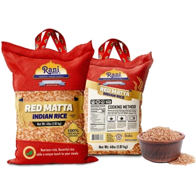 Red Matta Indian Rice 64oz (4lbs) 1.81kg - Rani Brand Authentic Indian Products 5 Red Matta Indian Rice 64oz (4lbs) 1.81kg - Rani Brand Authentic Indian Products - Image 3